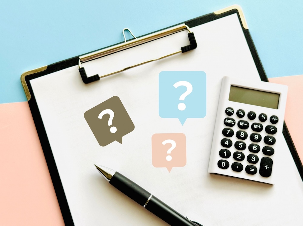 バインダーと電卓