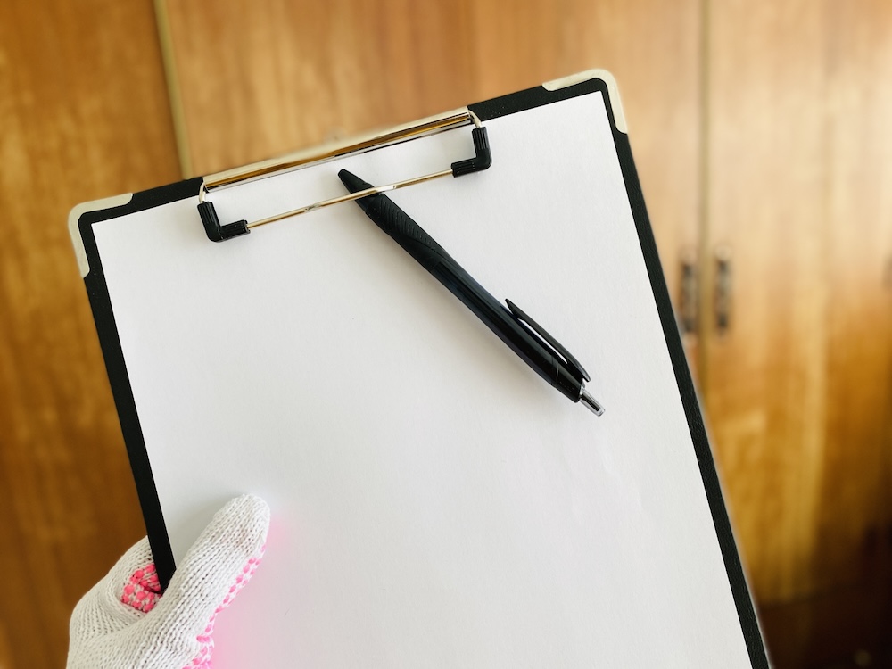 ベインダーとメモ用紙