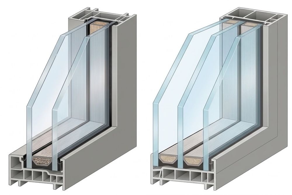 ペアガラスとトリプルガラス