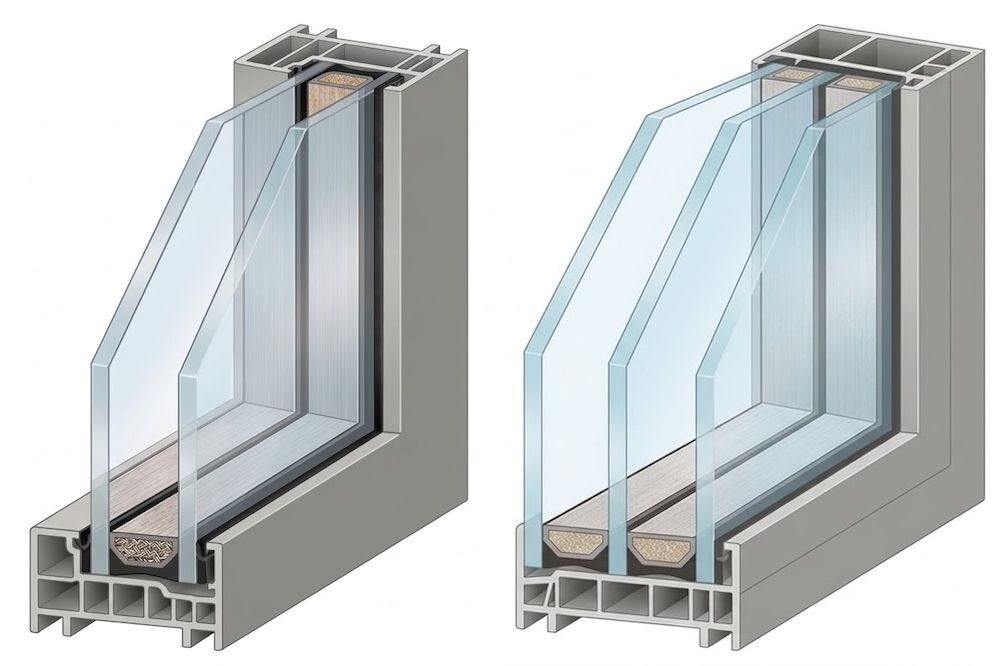 ペアガラスとトリプルガラス