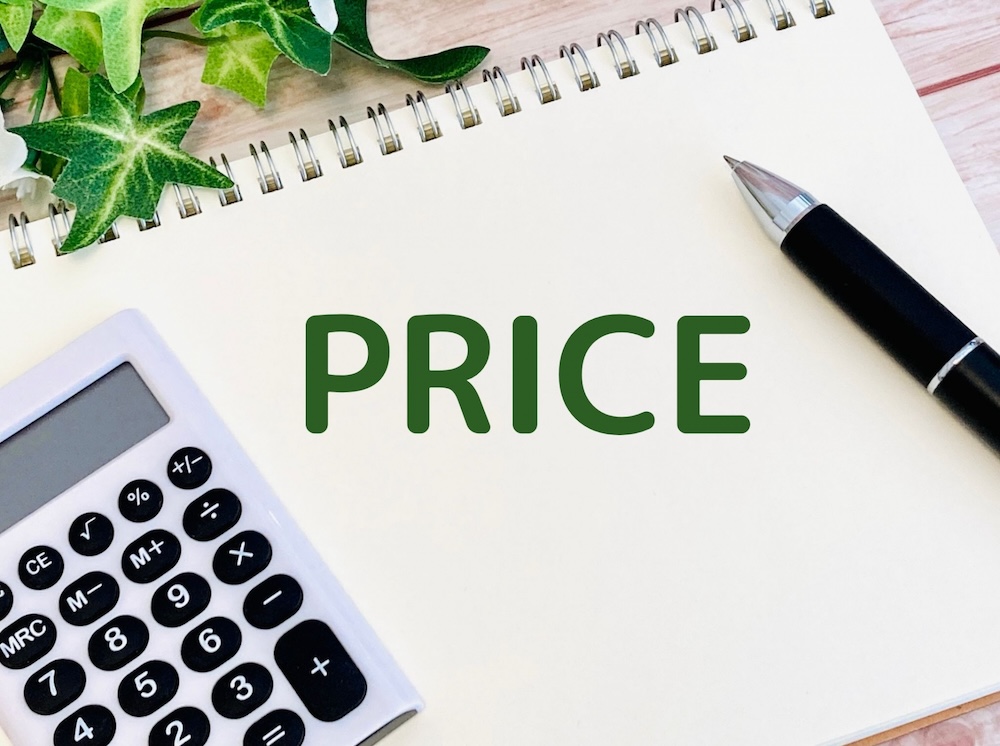 PRICEの文字
