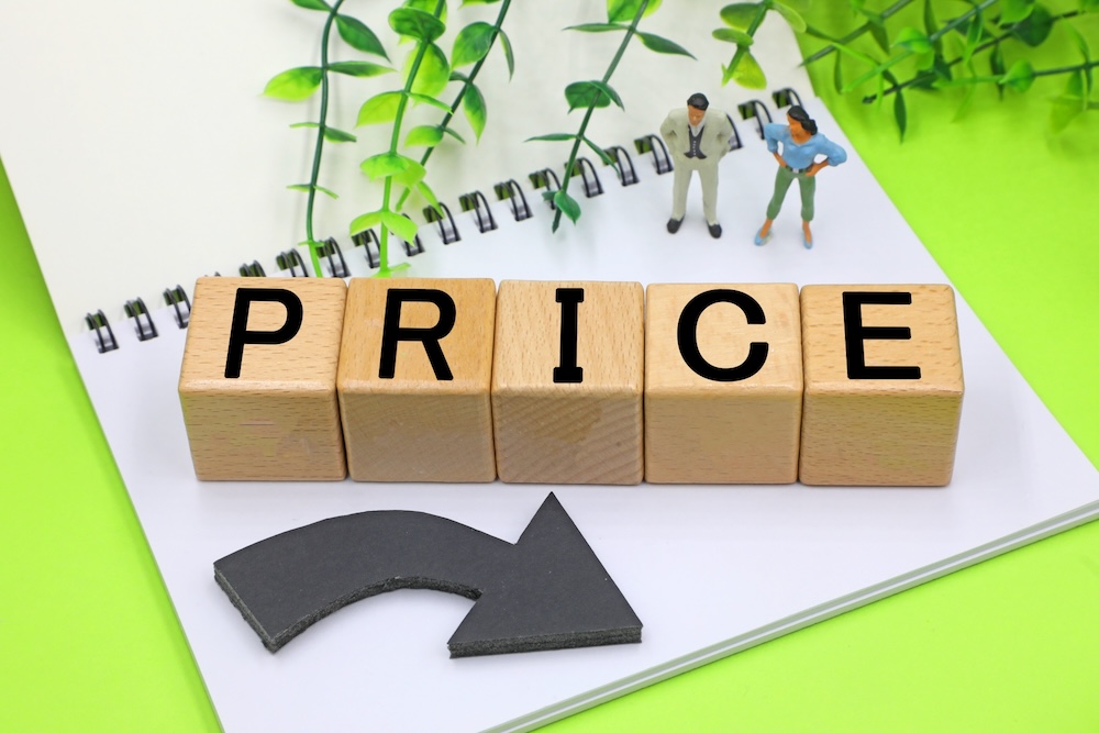PRICEの文字